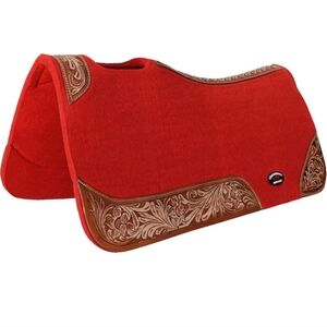 Challenger Western Red Wool Saddle Pad 32"